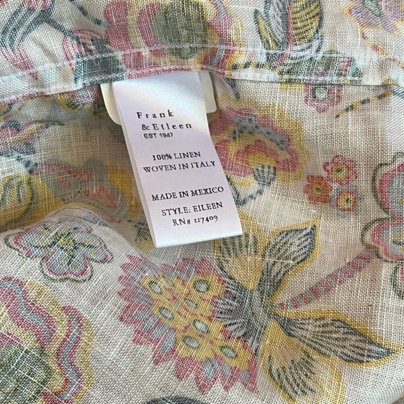 NWT Frank & Eileen Floral Eileen Relaxed Button-up Shirt - Picture 7 of 7